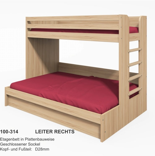 Hochbett in Plattenbauweise