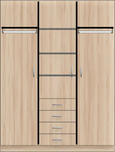 Bewohnerschrank mit Schubladen