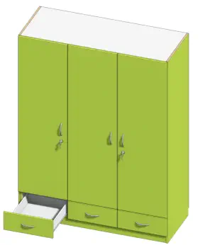 Kleider-Wäscheschränke mit Schubladen