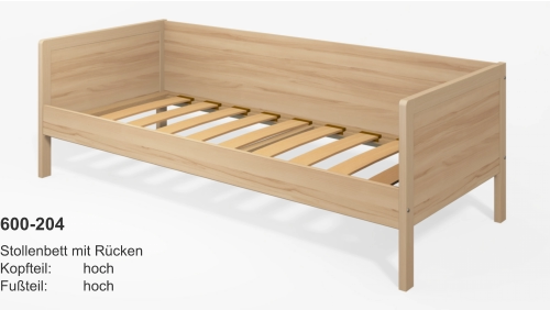 600-204 Stollenbett mit RückenKopfteil:	hochFußteil:	hoch