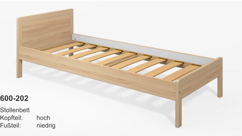 600-202 StollenbettKopfteil:	hochFußteil:	niedrig