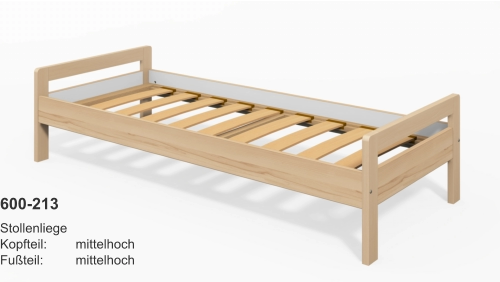 600-213 StollenliegeKopfteil:	mittelhochFußteil:	mittelhoch