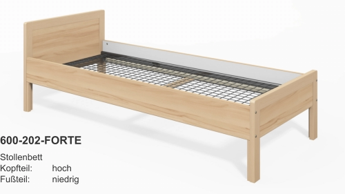 600-202-FORTE StollenbettKopfteil:	hochFußteil:	niedrig